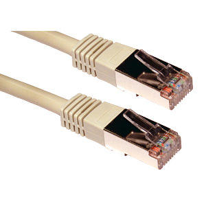 1m Grey CAT5e Shielded Patch Cable Full Copper