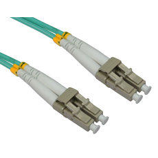15m OM3 LC-LC 50/125 Fibre Cable Aqua