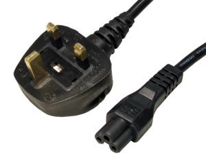 3m Cloverleaf Mains Power Lead C5 to UK