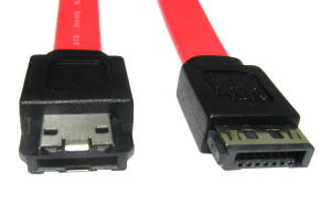 1m SATA Plug ESATA Plug Red Cables