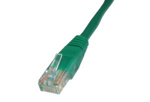 1m CAT5e Patch Cable Green Full Copper 24AWG