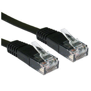 1M CAT5e Flat Network Cable Black