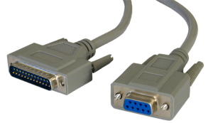 10m Serial Cable D9 Female to D25 Male