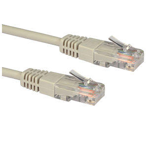 2M Ethernet Cable CAT5e UTP Full Copper 26AWG Grey
