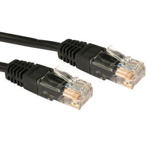 1.5M CAT5e Ethernet Cable UTP Full Copper 26AWG Black