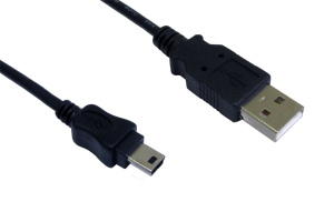 2M USB 2.0 Mini Data Cable Black