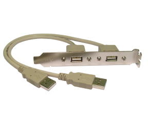 USB 2.0 Type A-Female Back Plate Type A-Male Connectors