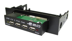 4 Port Internal USB Hub For 3.5/5.25 Bay