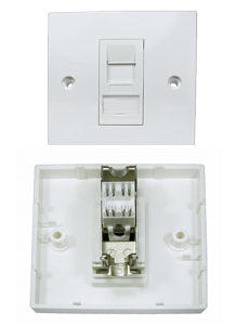 Single CAT6A Shielded RJ45 Network Faceplate