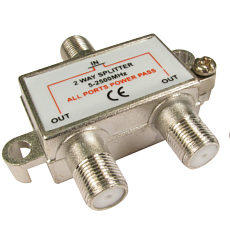 Satellite Cable Splitter F-Type Splitter 2 Way