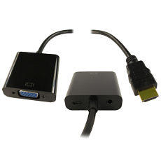 HDMI to VGA Adapter Cable with Audio and Power