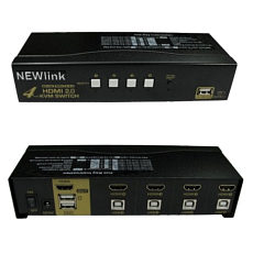Newlink HDMI v2.0 and USB KVM Switch 4 Port