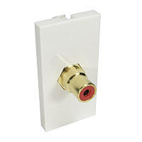 Single Phono Face Plate Single Socket Wallplate Module Red