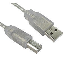 1.8m Transparent USB Cable A to B