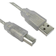 3m Transparent USB Cable A to B