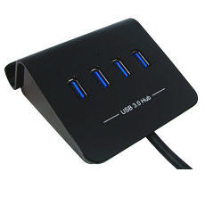 4 Port USB 3.0 Hub Rapid Charging OTG and Stand Black