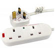 2 Way Mains Power Strip 10m Cable Surge Protected