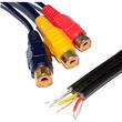 25cm 3x Phono Socket to Free End Cable