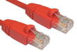0.5m Snagless CAT5e Patch Cable Red 24 AWG