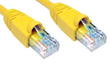 0.5m Snagless CAT5e Patch Cable Yellow 24 AWG