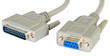 2m Null Modem Cable D9 Female to D25male