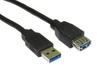 3m USB 3.0 A M A F Black Extension Cable