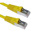 25cm CAT6A Network Cable Shielded Yellow 0.25m
