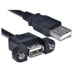 2m Panel Mount USB Cable A-Male to Female