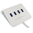 4 Port USB 3.0 Hub Rapid Charging OTG and Stand White