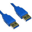 USB 3.0 A Male to Male Cable 2m Blue