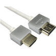 White Ultra Slim HDMI Cable 4k Ready 1m